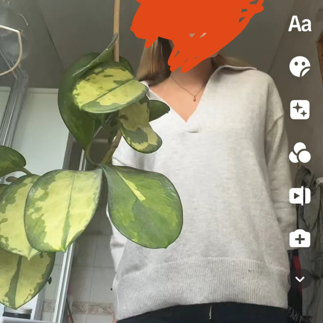 Trekvartsärm tröja  - 91