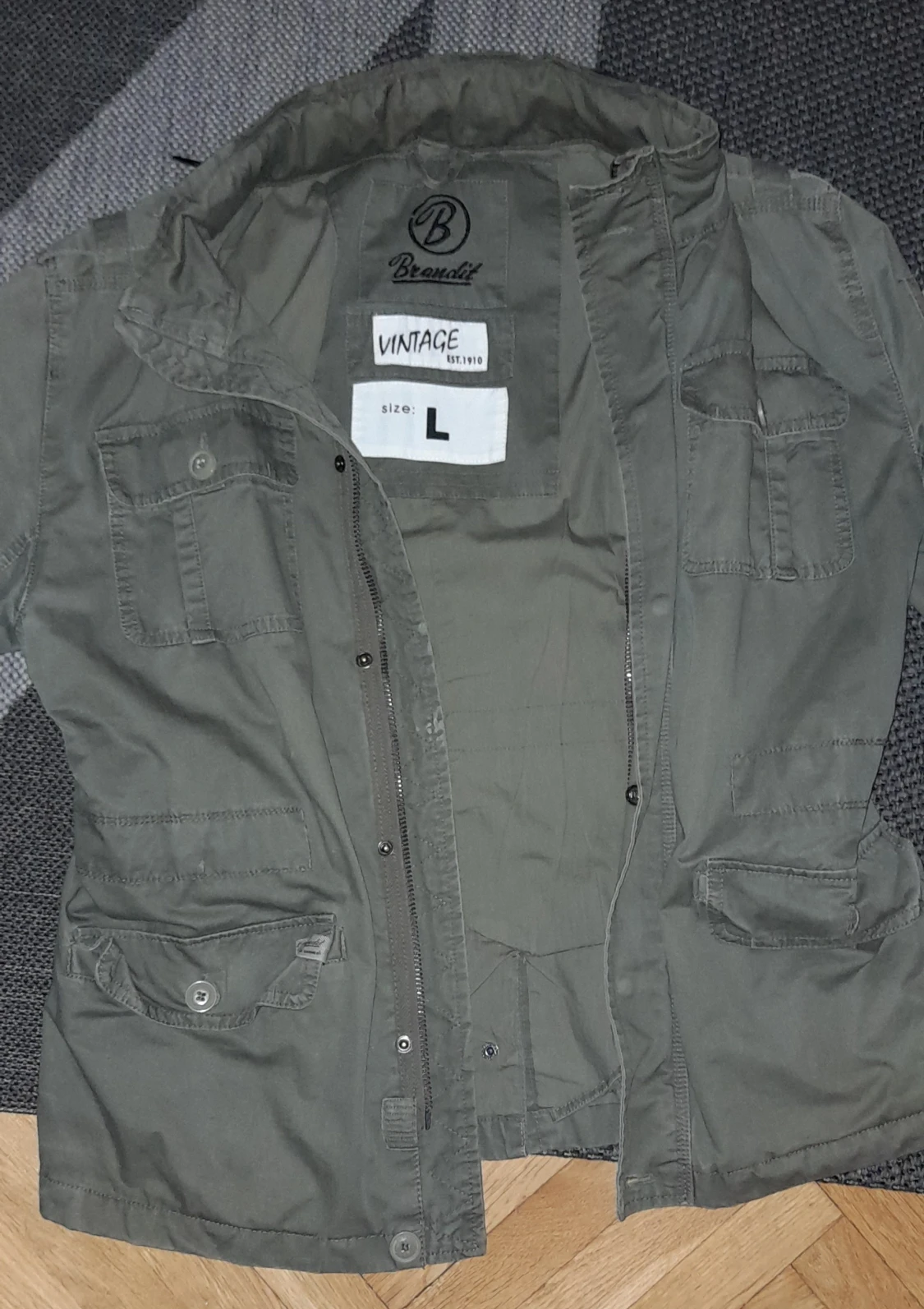 Militärjacka Brandit vintage strl L