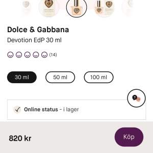 Säljer nu min oöppnade Dolce&Gabbana Edp i 30ml som fortfarande har plasten på. Nypris är 820kr, mitt pris 580kr men pris går att diskuteras. Köparen står för frakten