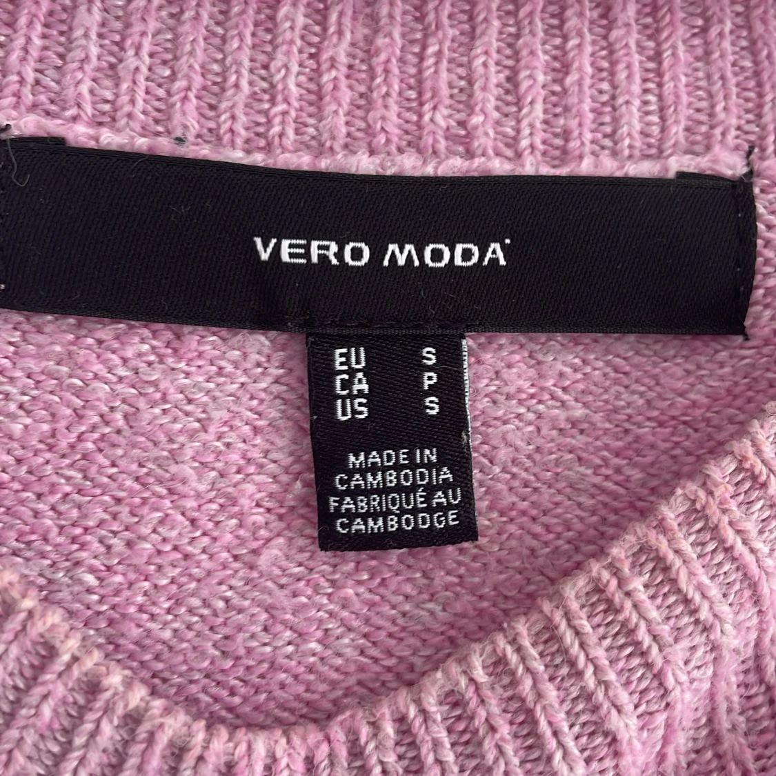 Rosa/lila stickad tröja - 90