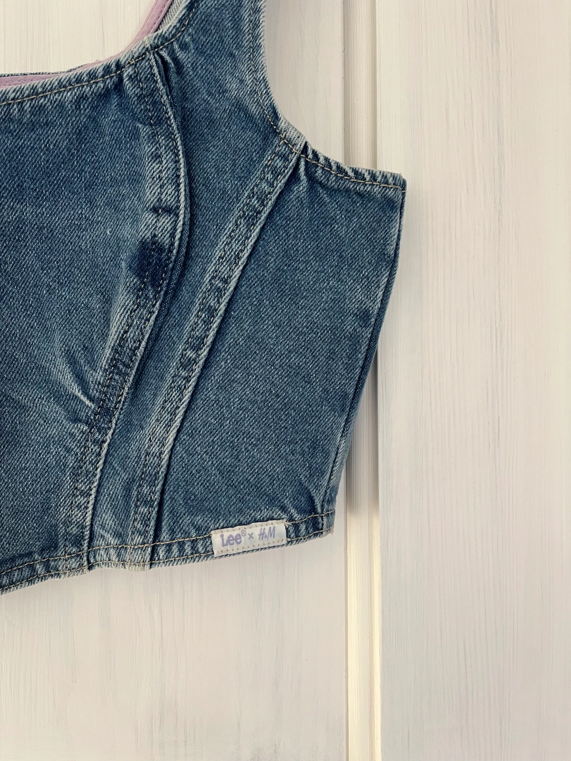 Denim korsett topp - 90