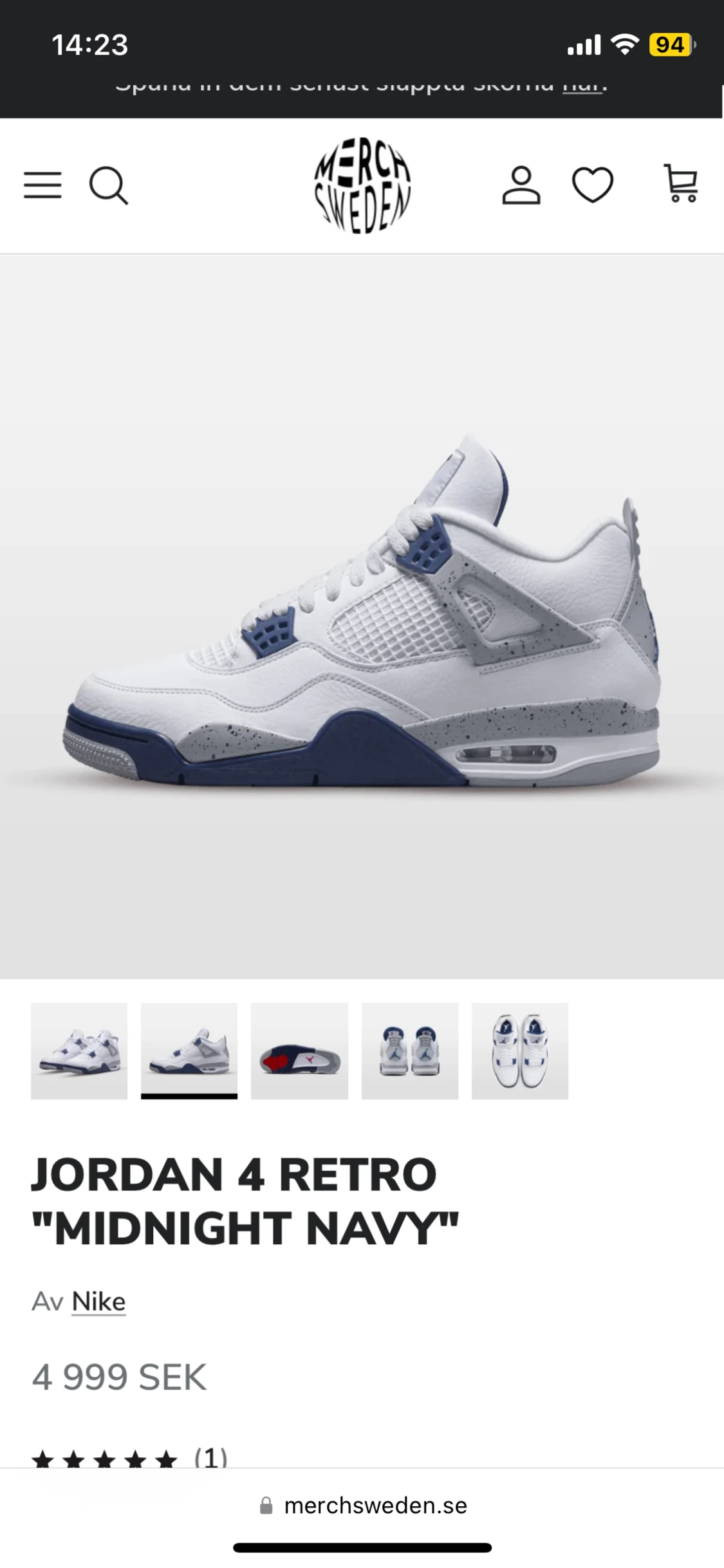 Jordan 4 Midnight navy