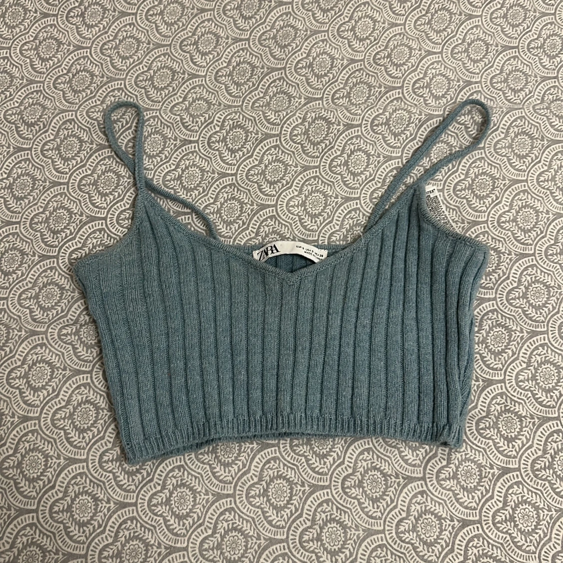 Blå cardigan med matchande topp - 90