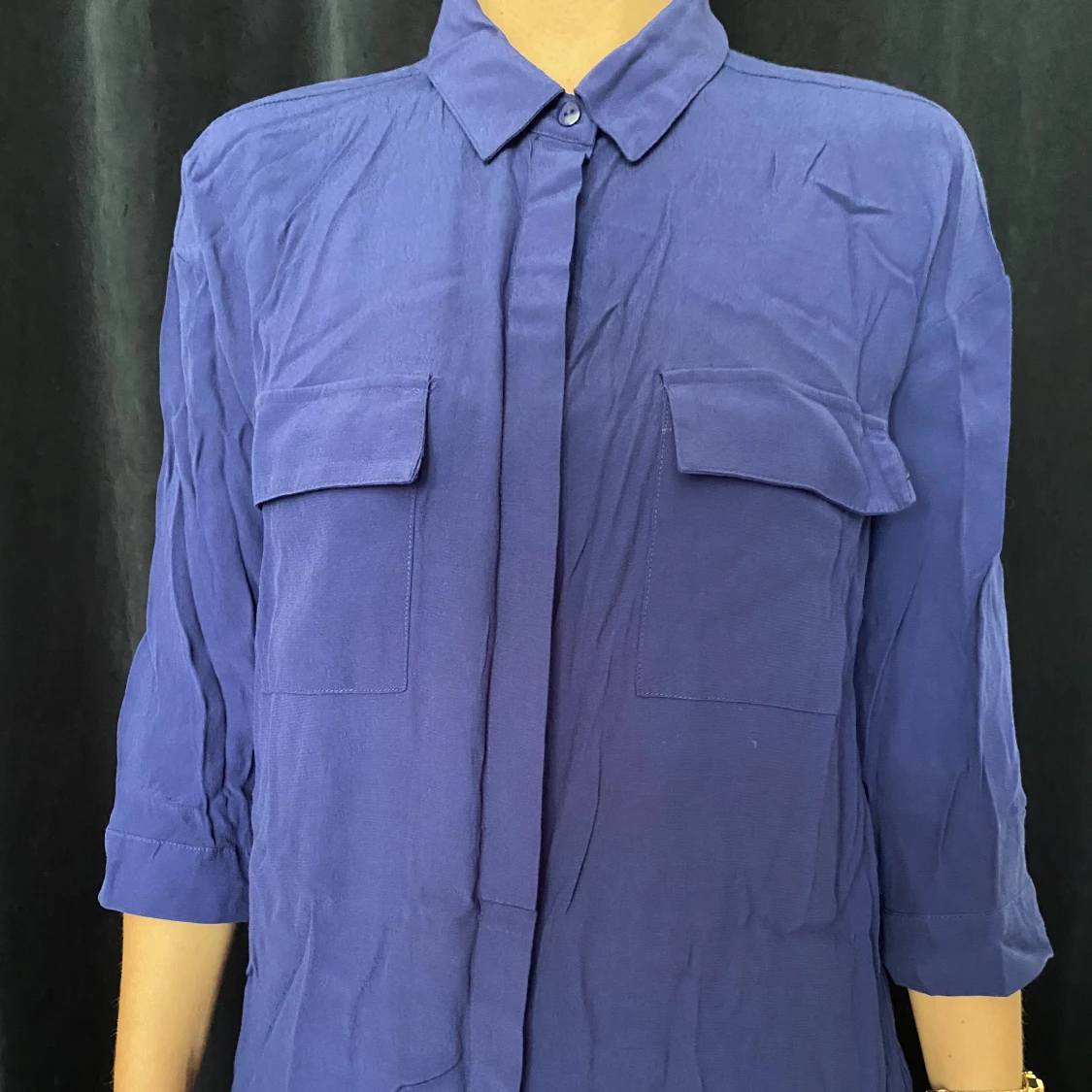 Mörkblå Skjortklänning