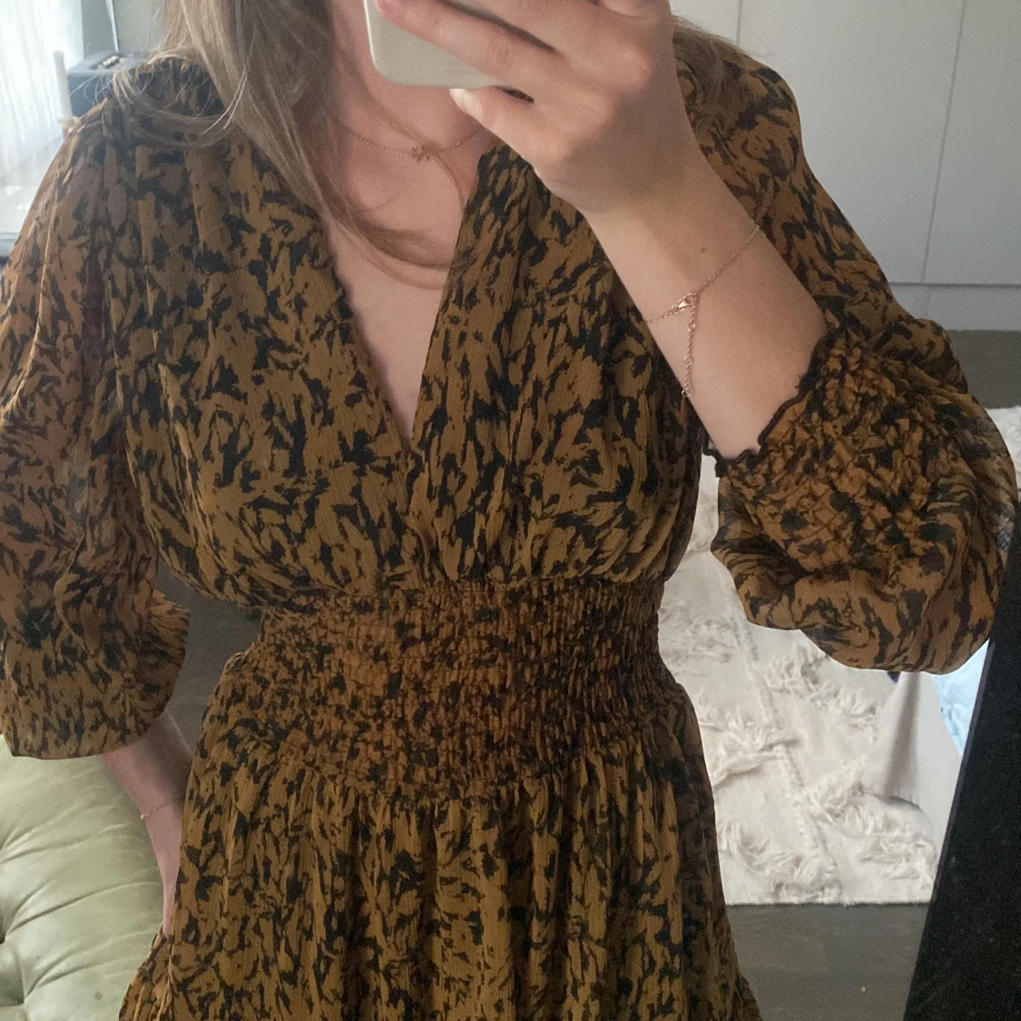 Mönstrad klänning  - 91