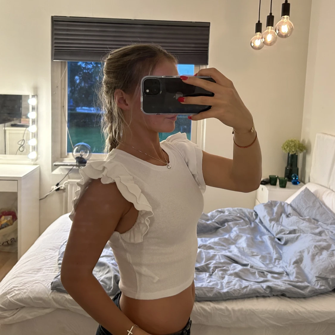 Superfin vit tröja  - 90