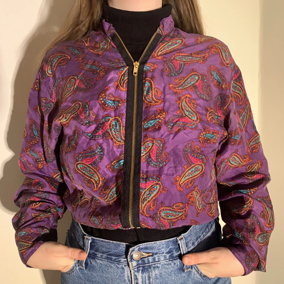 Tunn paisleymönstrad bombarjacka  - 91