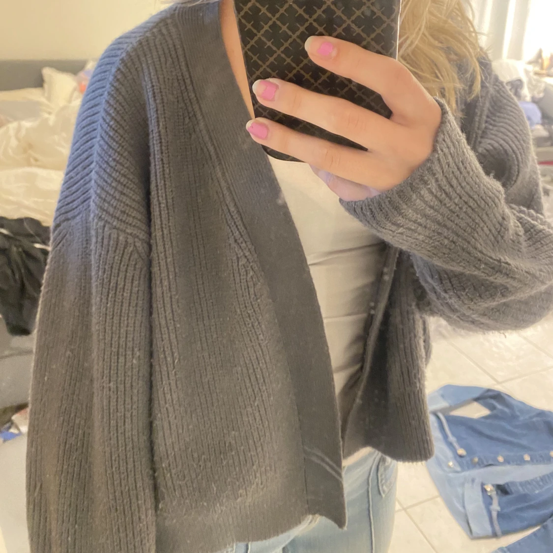 Söt grå kofta från zara - 90
