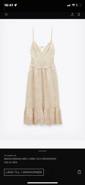 klänning zara - Helt nt klänning från zara i storlek XS. Lappen är kvar, 559kr +frakt