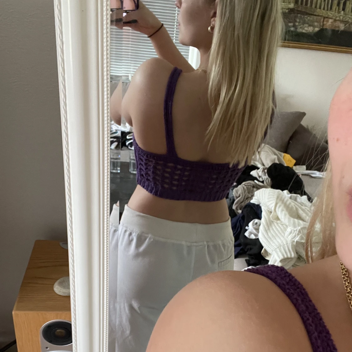 Somrig sval stickad top  - 90