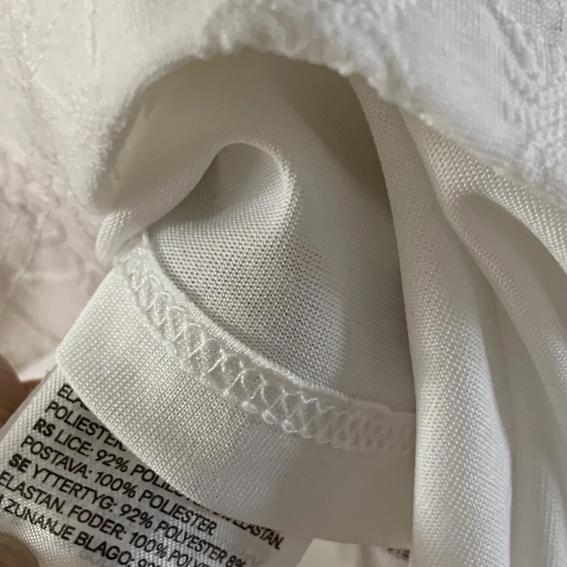 Vit kort klänning strl S - 91