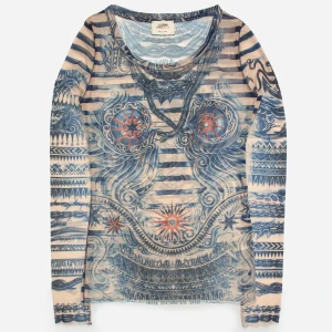 Jean Paul Gaultier Mesh Top - Vacker Jean Paul Gaultier x Lindex tattoo mesh topp!💕 Säljs för 3000kr+ på andra sidor, skynda fynda!😜Storlek S. Perfekt skick!💕