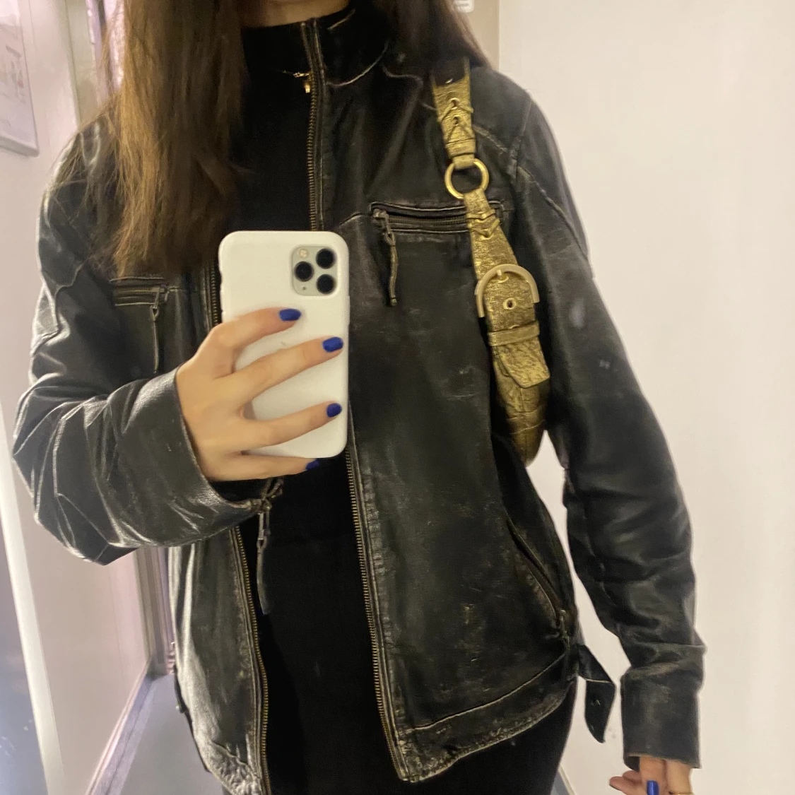 Vintage guldig minibag/axelväska💛 - 91