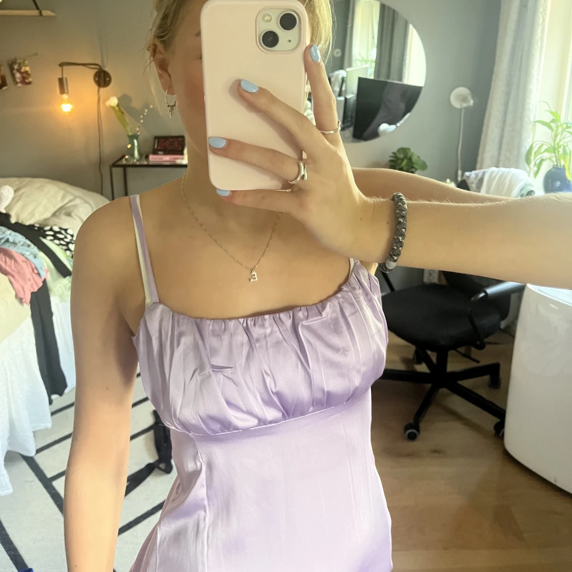 Söt lila klänning - 90