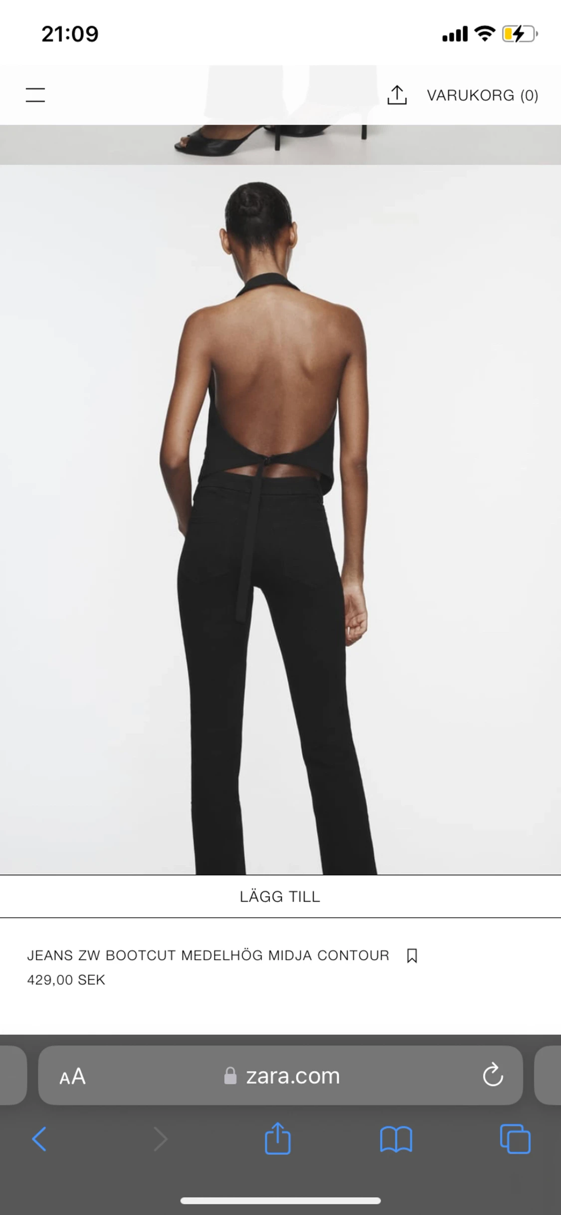 Mörkblå bootcut jeans