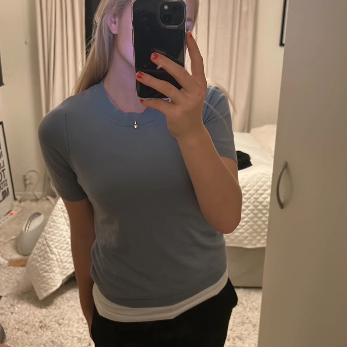 Kortärmad stickad tröja - 91