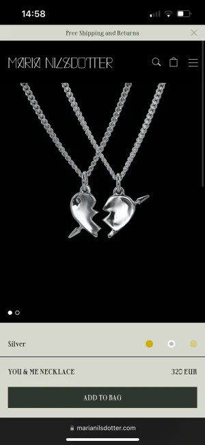 Maria Nilsdotter halsband - Säljer mitt jättefina halsband från Maria Nilsdotter! Säljer den högra halvan, som du kan se på andra bilden. Längd 45. Har inga tydliga defekter. Ask och låda finns båda kvar! Frakta eller mötas upp på Östermalm!💗