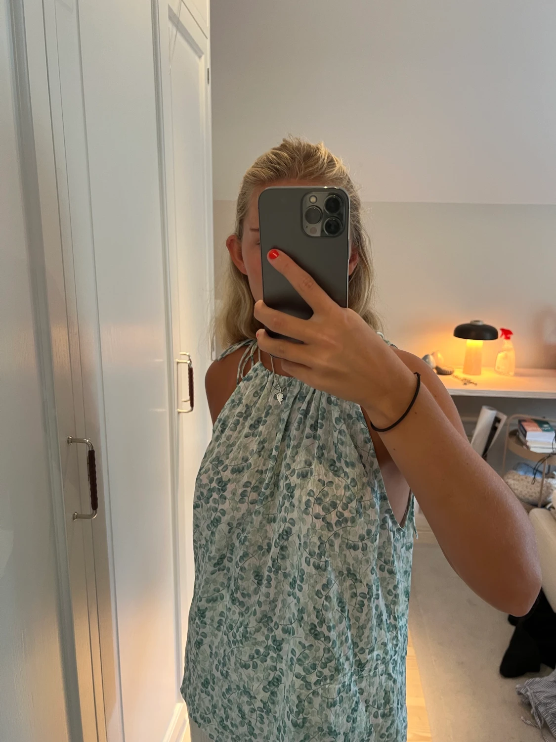 Blommig topp halterneck 