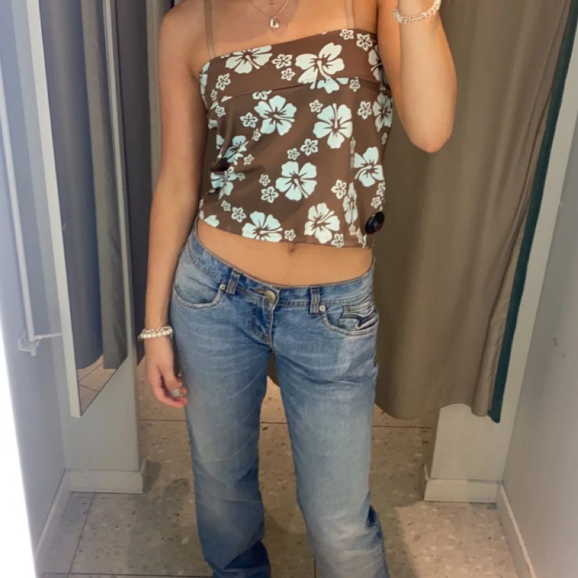 Blommig y2k kjol/topp