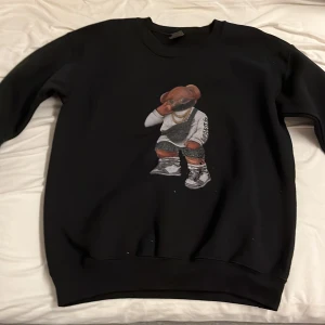 Fashion bear sweatshirt - Säljer min fashion bear sweatshirt. Använd ett få tal gånger då den blivit för liten. Köptes för 400kr. Den är helt okej skick förutom att trycket har gått bort lite grann.