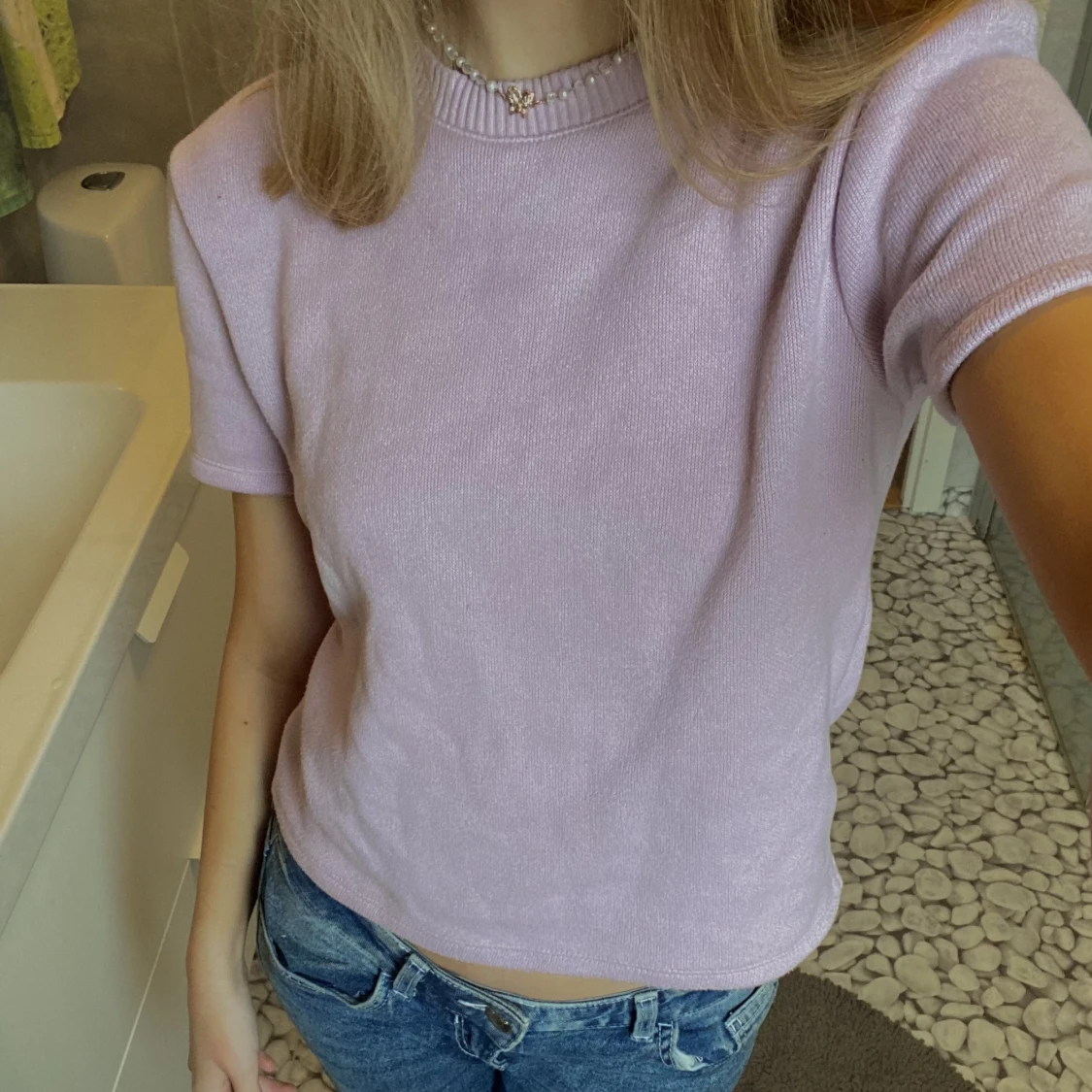 Zara tshirt stickad - 90