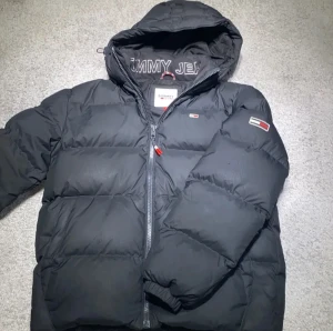 Tommy Hilfiger vinterjacka - Varm puffig Tommy hilfiger jacka använd 1 vinter. Jättelitet hål på vänstra armen men den är knappt synlig. Nypris 2599kr. Pris kan diskuteras…