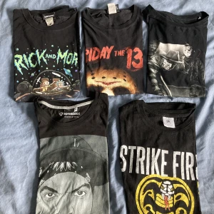 Graphic tees till salu! - 5 Graphic tees till salu!, tröjorna är ganska använda men fortfarande i bra skick. Priset är 1 för 150kr 2 för 250kr. Alla tröjorna passar mig bra, även Xs nu när jag har S. För fler bilder eller frågor va inte rädd att skicka ett dm!.