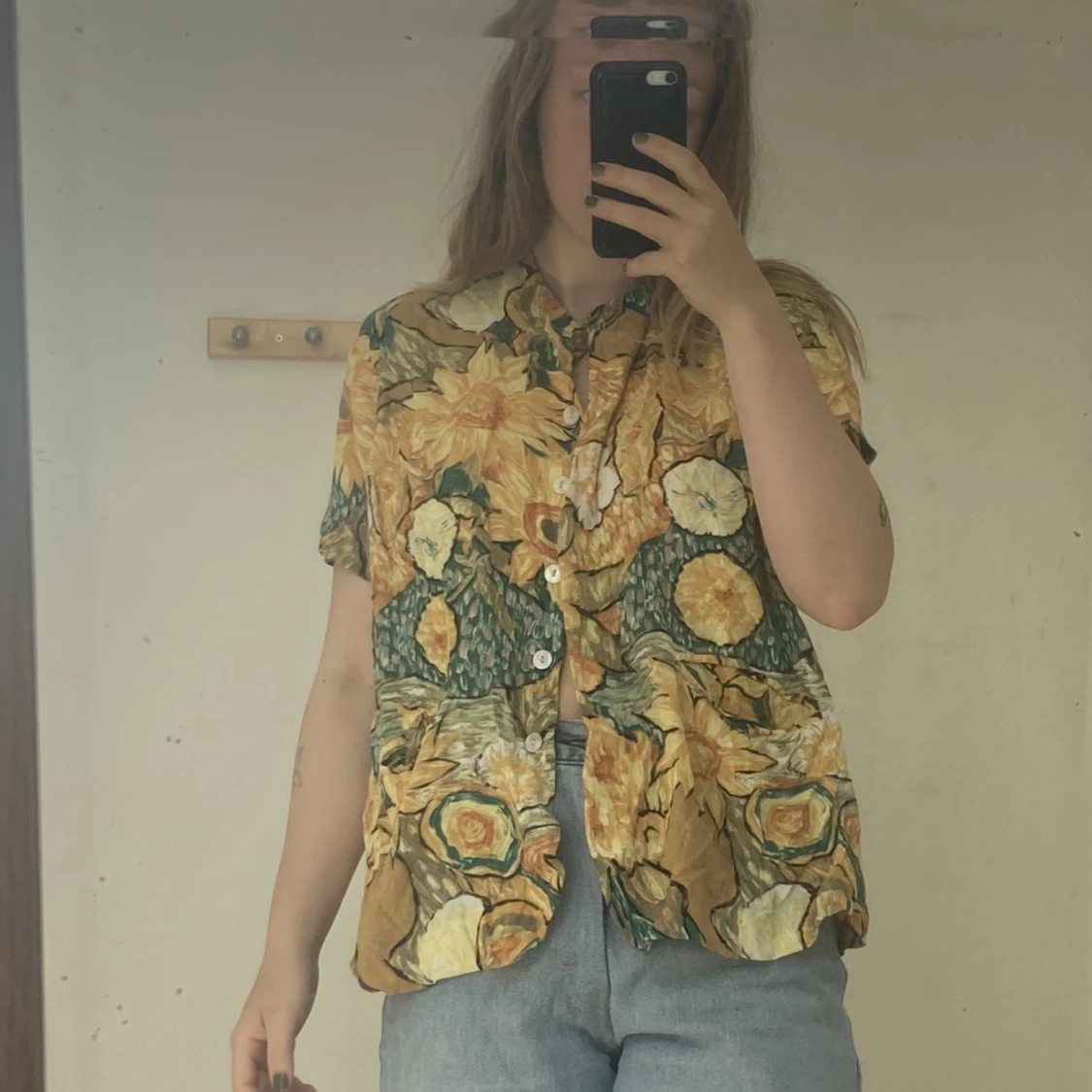 Skjorta blommor - 90