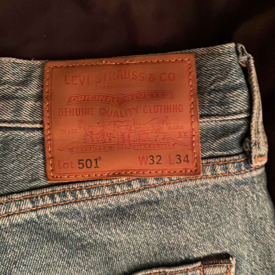 Levis 501 blå washed - 90