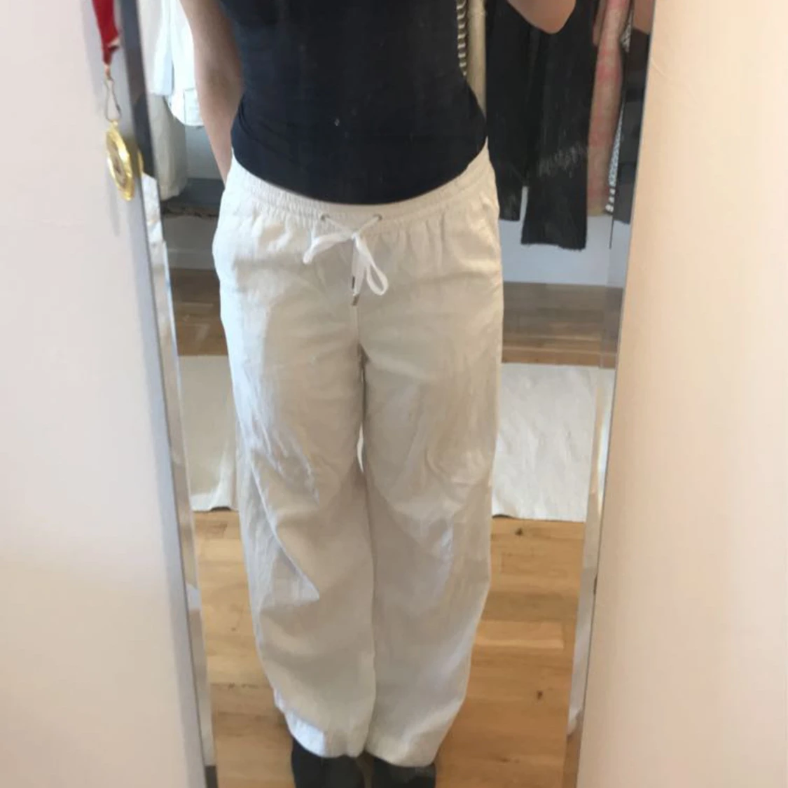 Vita linnebyxor💓 - 90