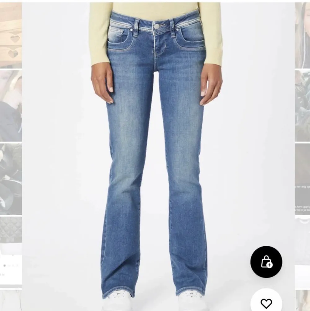 jätte fina lågmidjade ltb jeans i modellen valerie❤️‍🔥 dom är stretchiga i materialet och är i storlek 25/30 , passar mig i längden som är ca 163cm men passar nog också runt 158-167 cm❤️‍🔥 TRYCK INTE PÅ KÖP DIREKT . Jeans & Byxor.