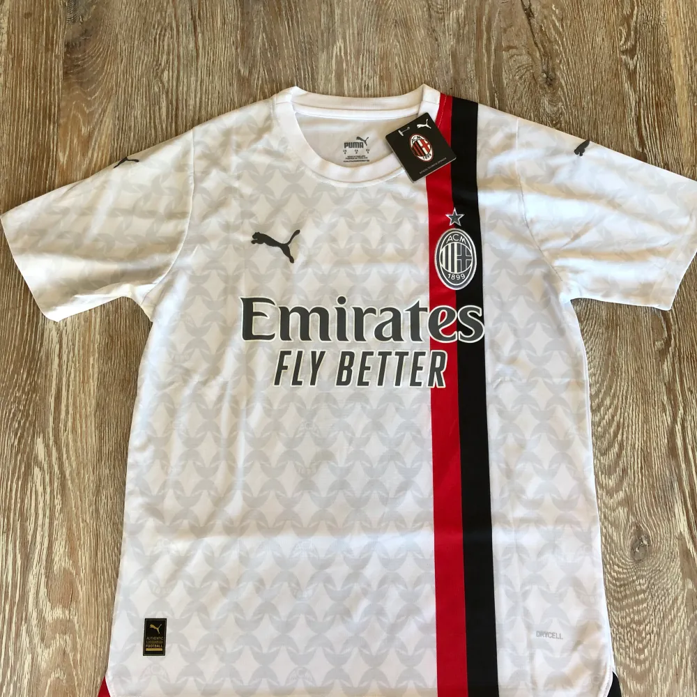 AC Milan tröja helt ny, bara används en gång för att den var för stor för mig. Perfekt kvalitet, storlek är vuxen S. T-shirts.
