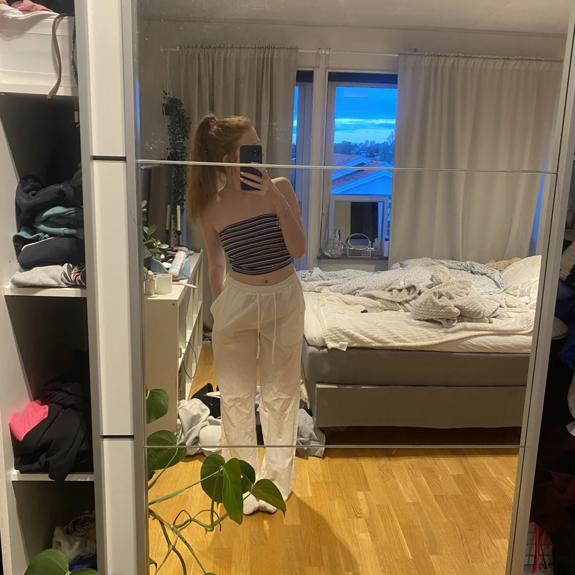 Madlady linnebyxor vita - 91