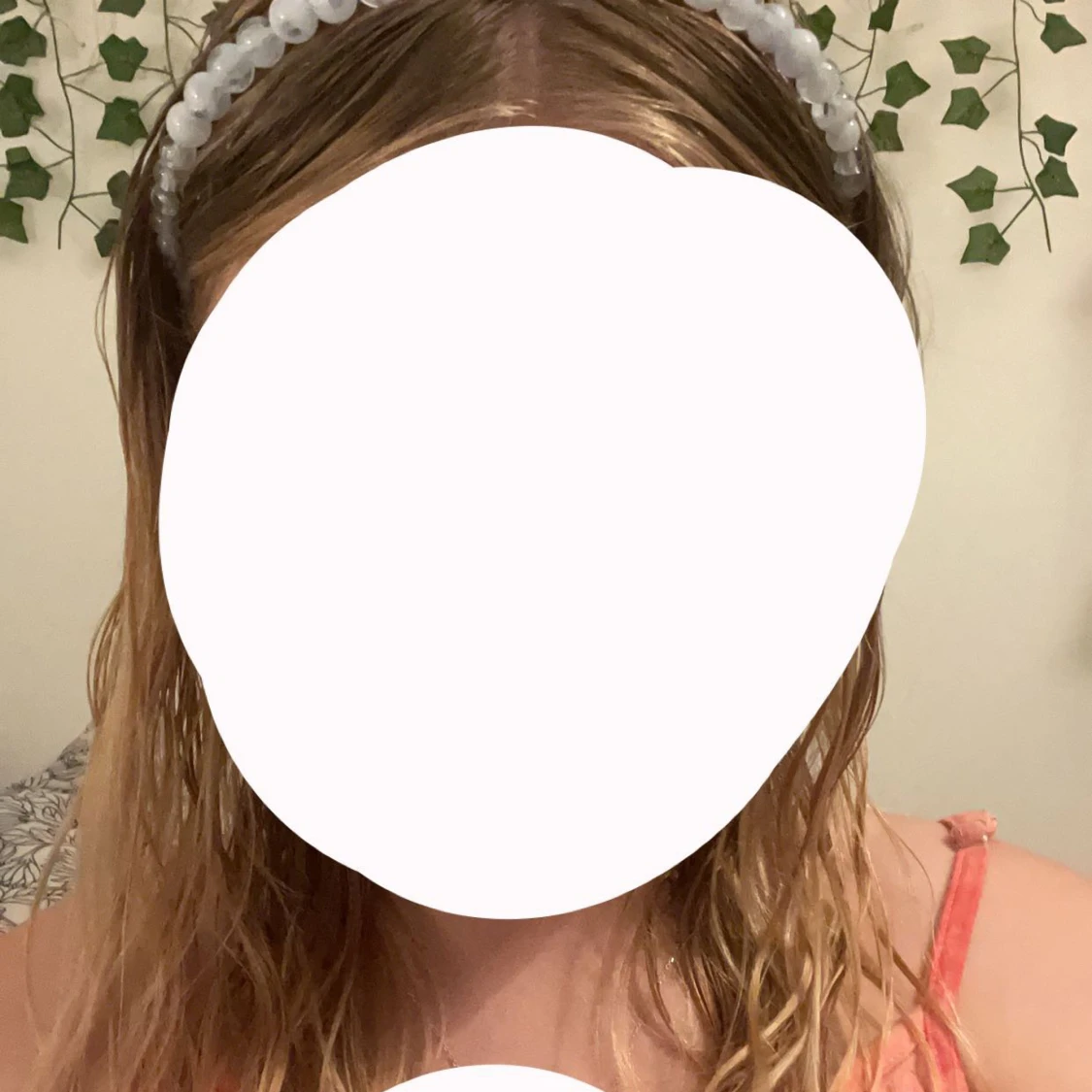 Blå pärl diadem  - 90