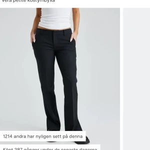 Lågmidjade kostymbyxor Bikbok - Ett par supersnygga lågmidjade kostymbyxor i modellen Vera från bikbok. Nyskick. Köpta för 499kr . Stl 36 men passar 34 också