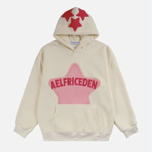 Vintage star hoodie (Aelfric Eden) - Intressekoll på en galet snygg hoodie från märket Aelfric Eden. Köptes för cirka 800 kronor (75 USD) och det inkluderade inte fraktkostnad eller import från USA. Storlek L för en mer oversized look (som på bilderna). Säljer helt oanvänd med lappar.