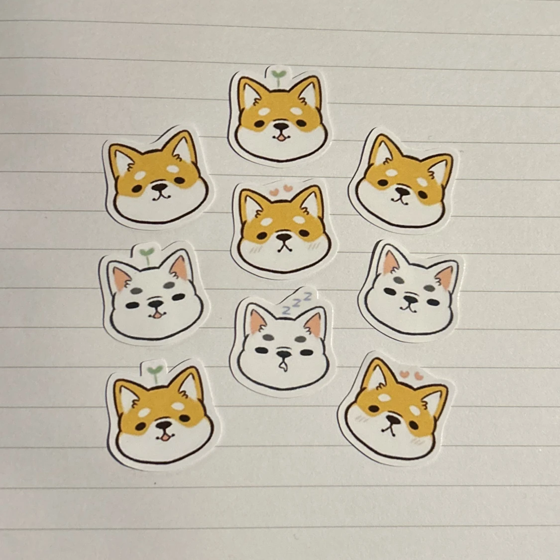 9 st klistermärken 💗