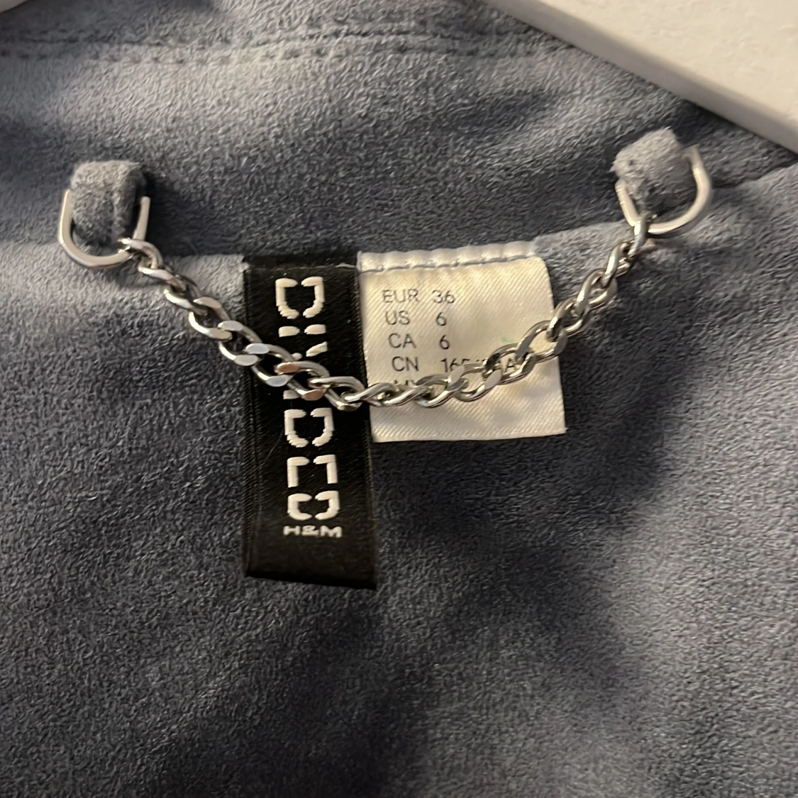 Blå mocka jacka  - 90