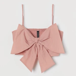 Topp med rosett - En kort topp med rosett från h&m, axelbanden går att justera. Har aldrig använt.