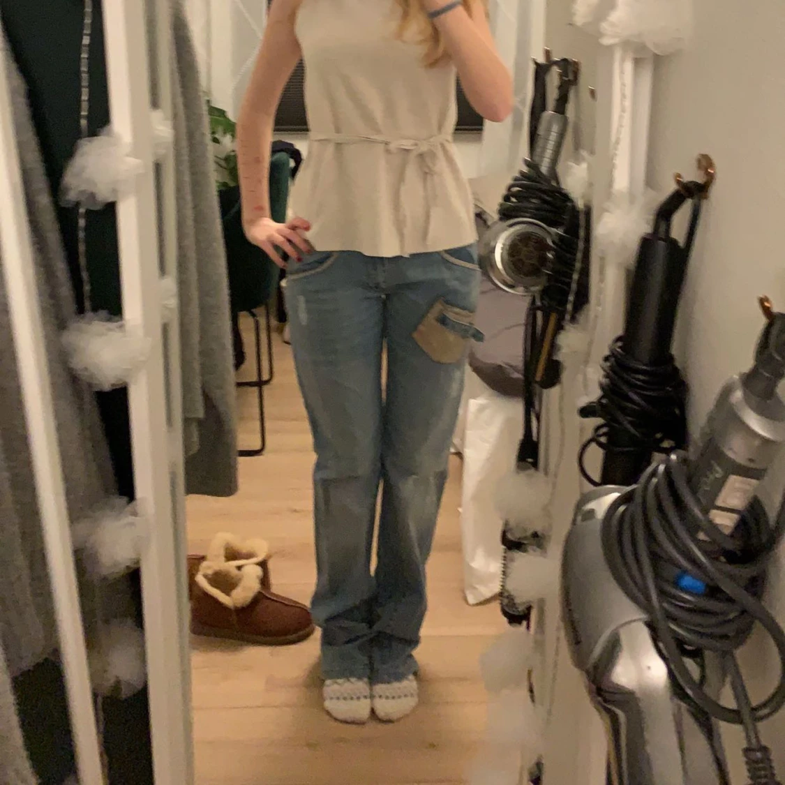 Lågmidjade jeans - 90