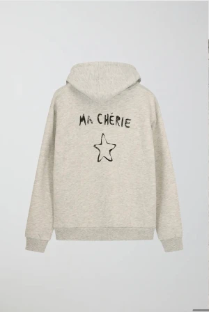 Grå hoodie  - Säljer denna gråa Ma Cherie hoodien från Gina tricot💕