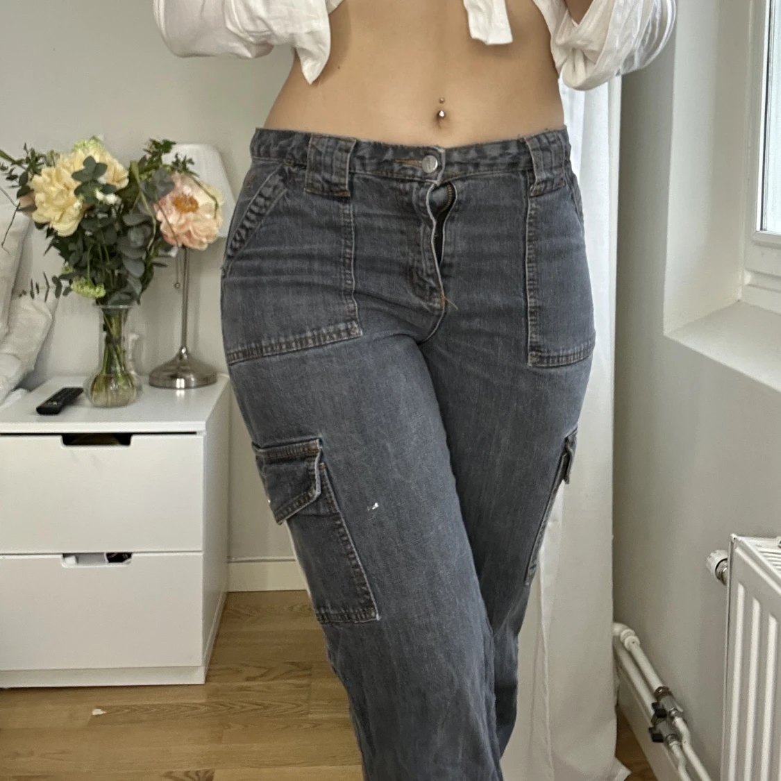 Lågmidjade byxor - 90