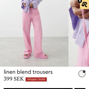 Rosa linnebyxor - Från Gina tricot Storlek S Helt slutsålda  Ord. Pris 399kr Nypris 200kr+ frakt  Aldrig använda, prislapp kvar 