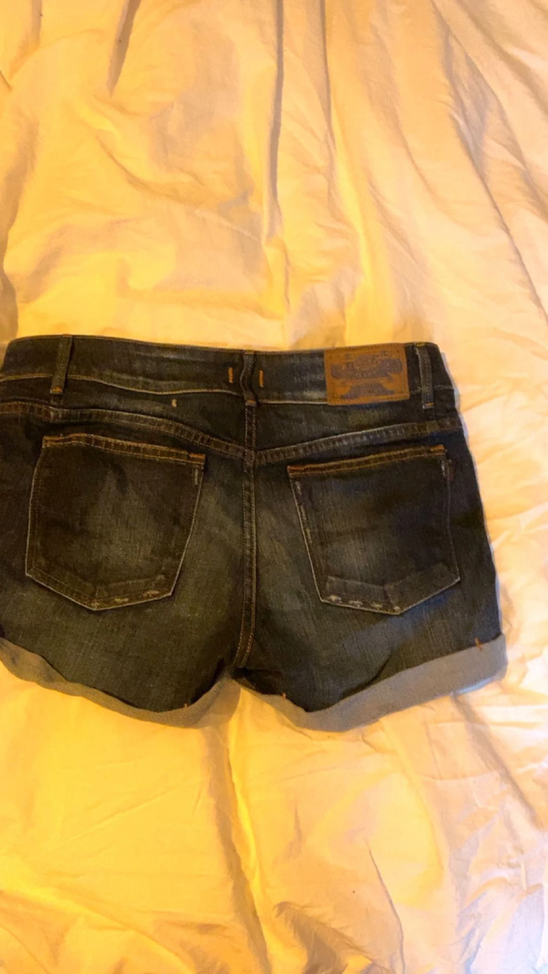 blåa jeansshorts - 90