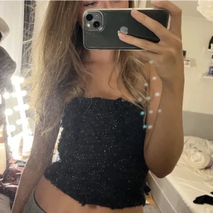 Glittrig topp zara - Jätte söt glittrig ”korsett” topp från Zara i strl xs. Lånad bild, köpt här från plick men den var för liten! ❤️🙏