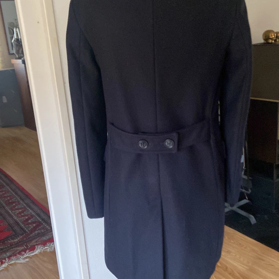 Benetton blå ullkappa dubbelknäppt 42 - 90