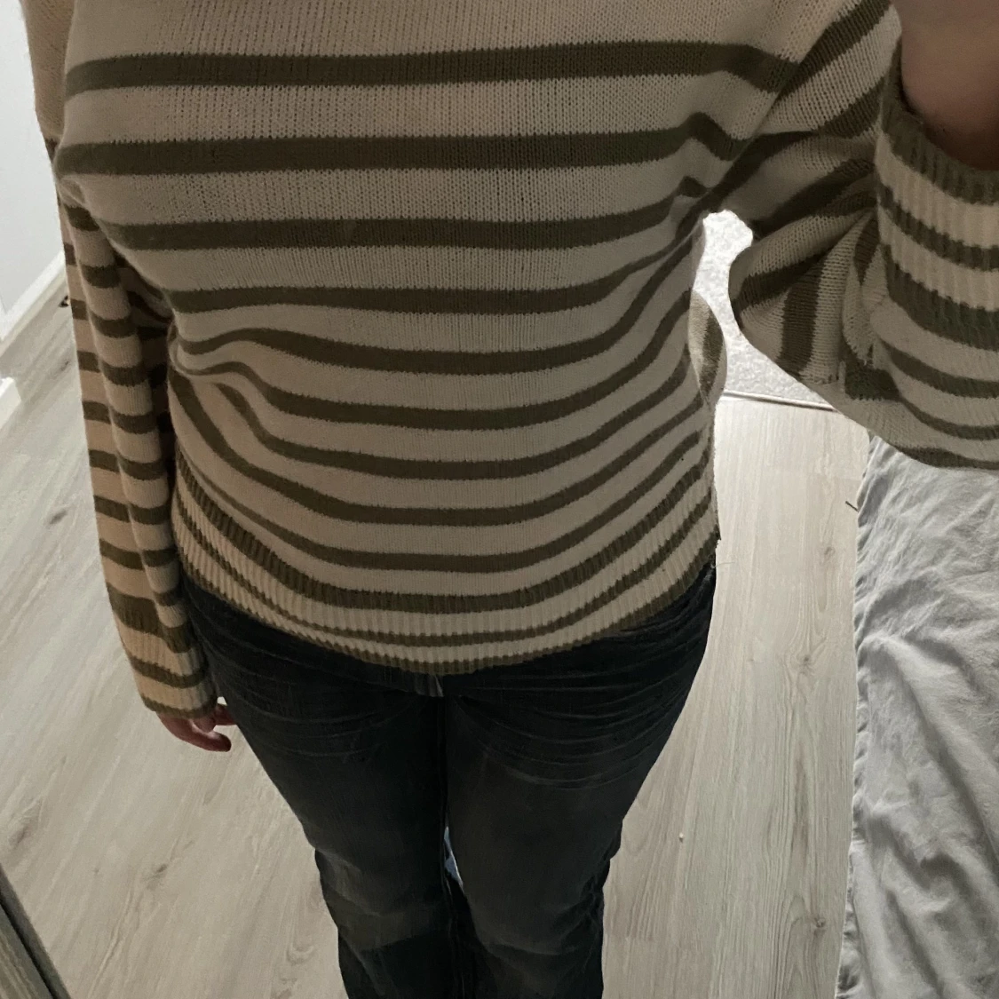 Stickad randig tröja - 90