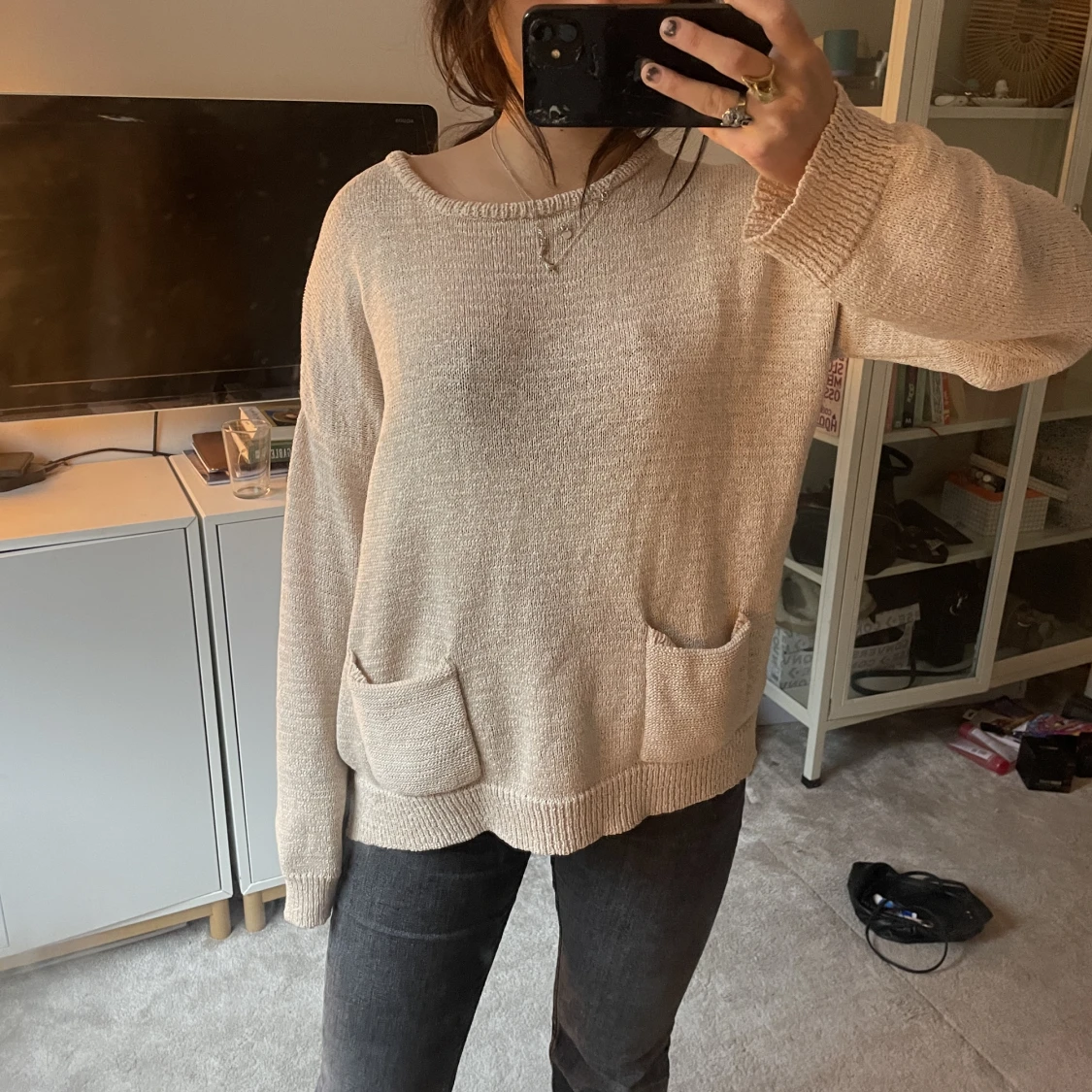 Tröja med fickor - 90