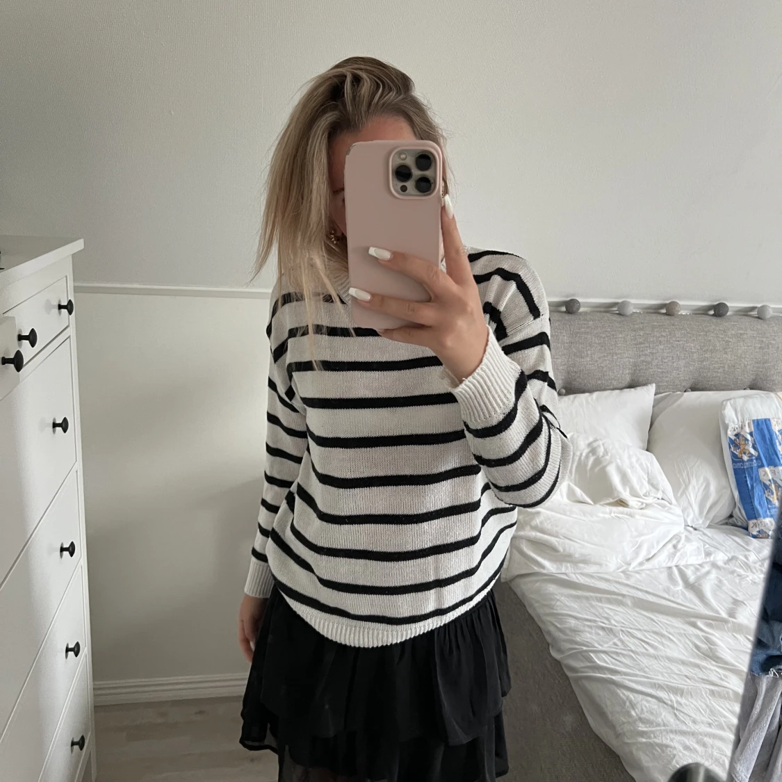 Randig stickad tröja 