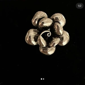 Blomring i silver  - Blomring silver   Justerbar 